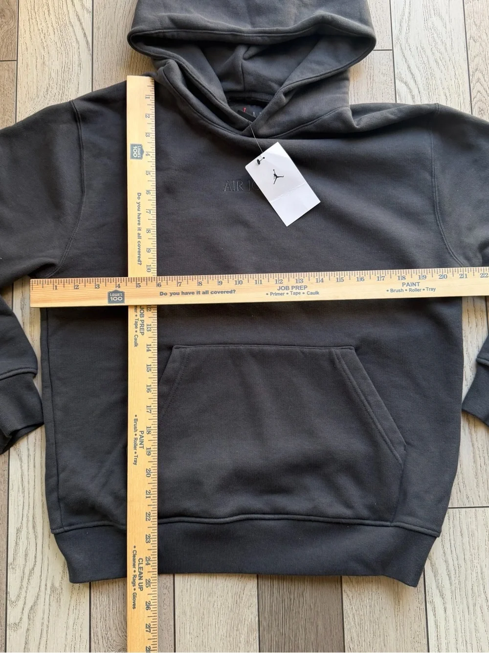Jordan Men's Charcoal Gray Embossed Logo Pullover Hoodie NWT size S